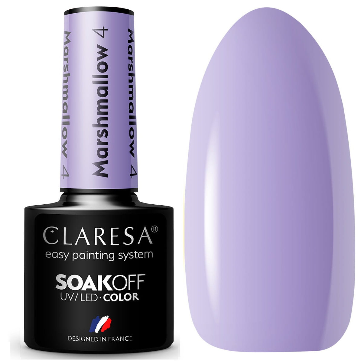 Claresa Lakier Hybrydowy do paznokci MARSHMALLOW 4 fiołkowy fiolet SEOL