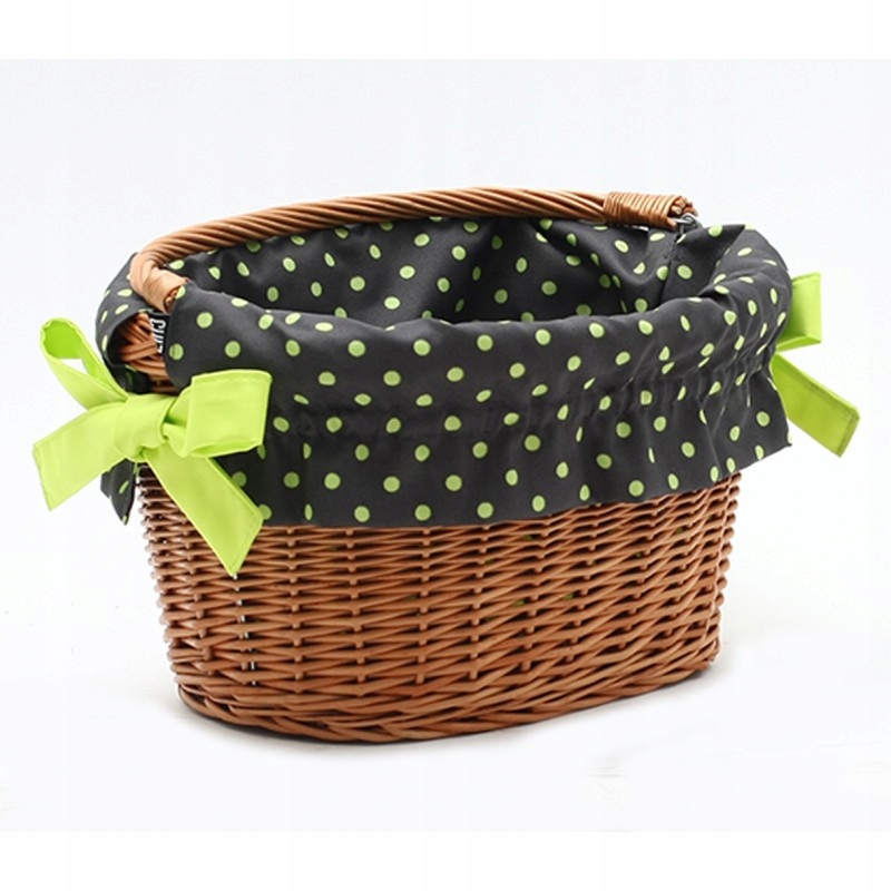 Kosz rowerowy PRZÓD na CLICK wiklinowy RÓŻOWY EAN (GTIN) 5902221502989