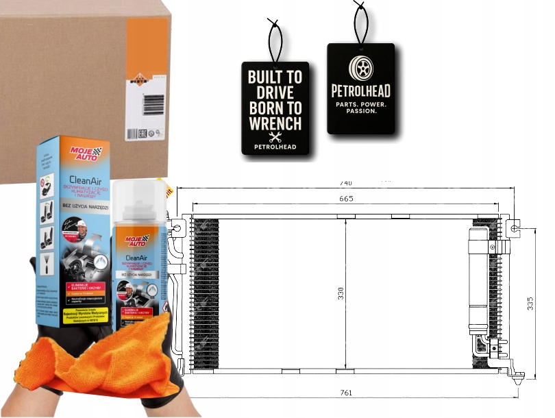 конденсатор кондиционера mitsubishi LANCER 03- nrf # pro+ Kit9