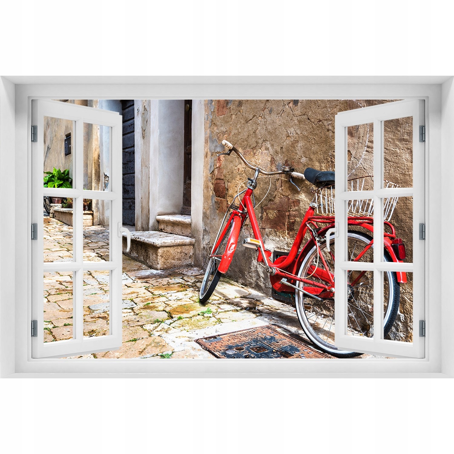 

Okno 3D Naklejka na ścianę Czerwony rower 120x80