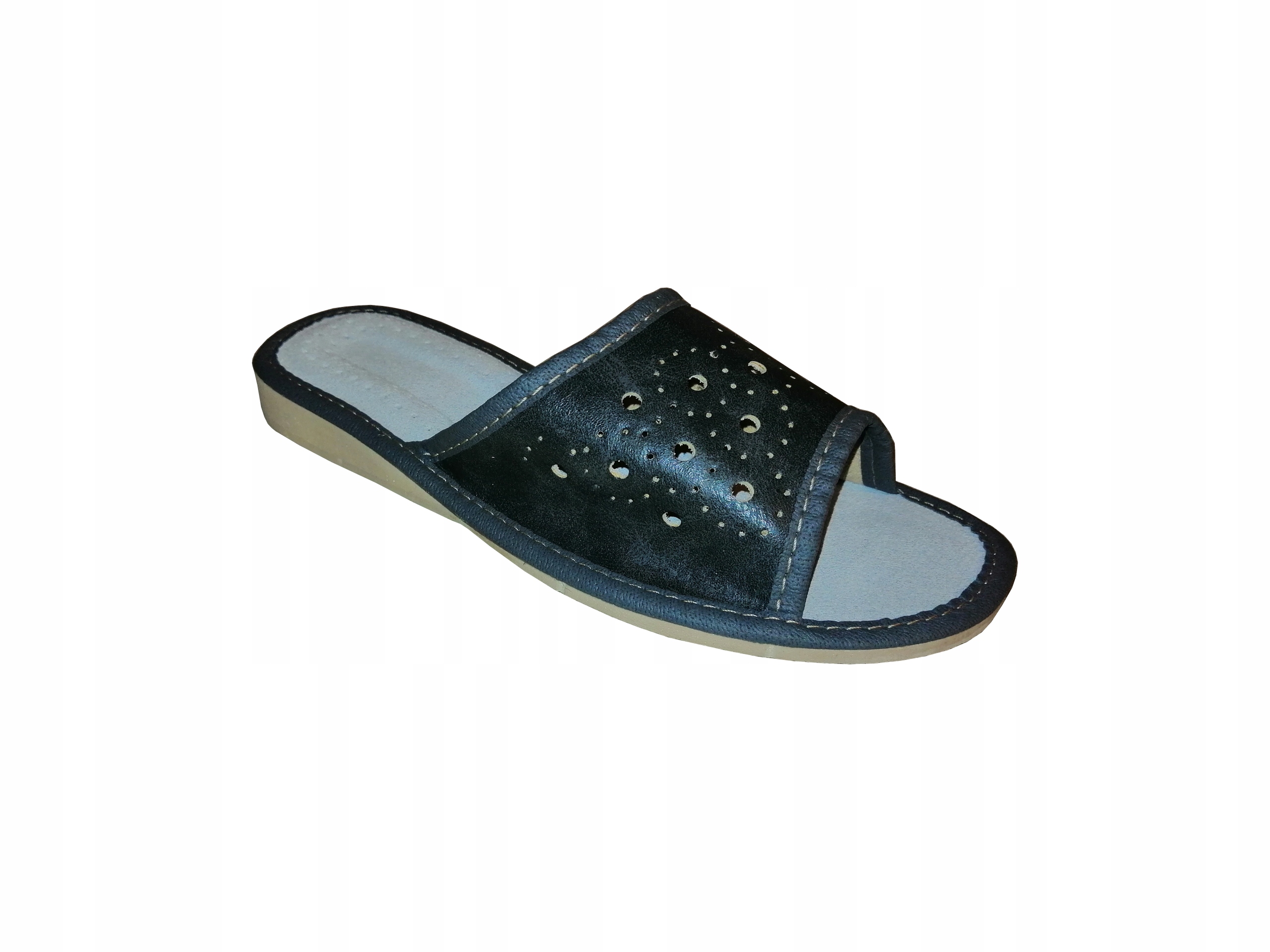 Pantofle damskie skórzane