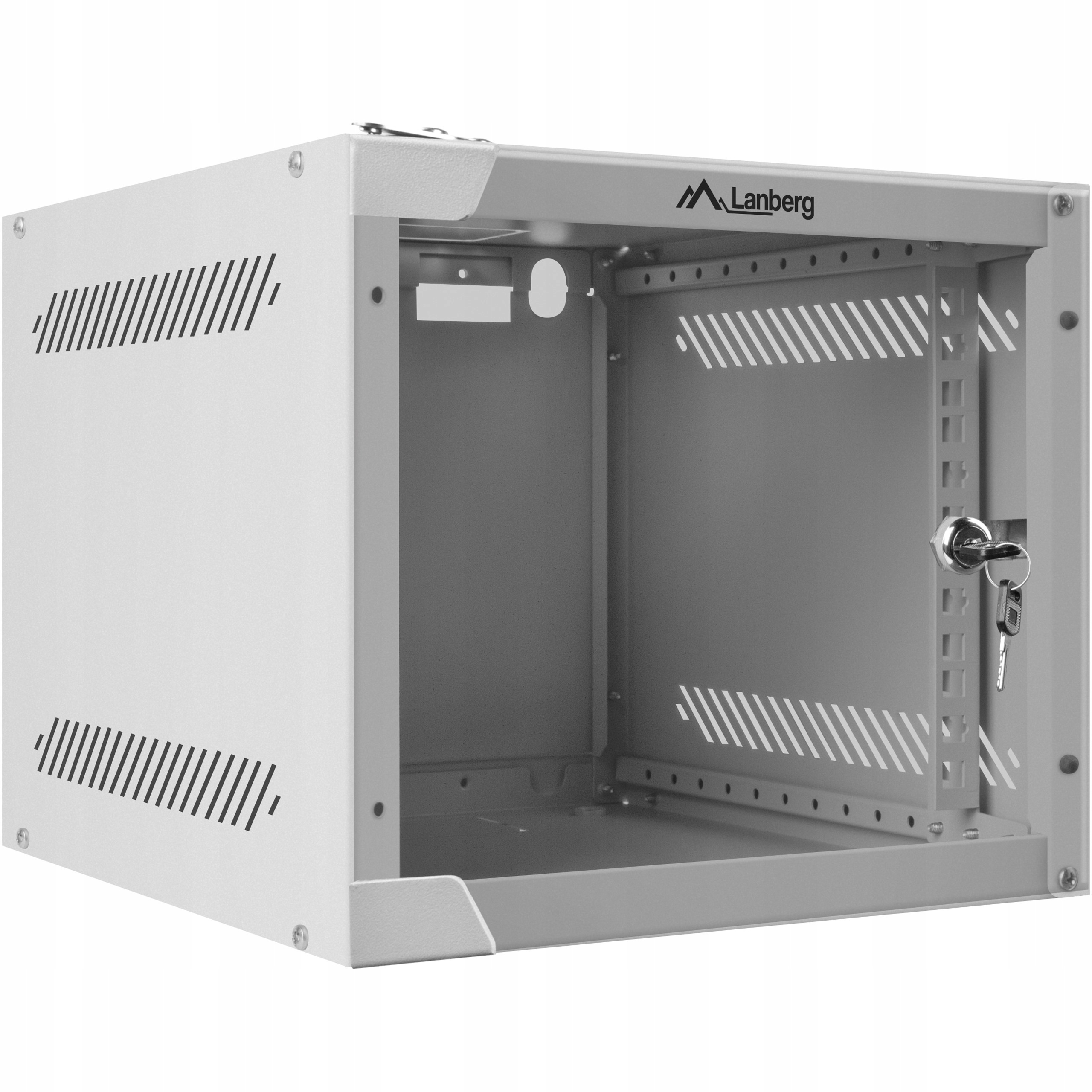 Skříň Rack 10" 4U Závěsná 280X310 Šedá Serverová Skleněná Dveře Lanberg