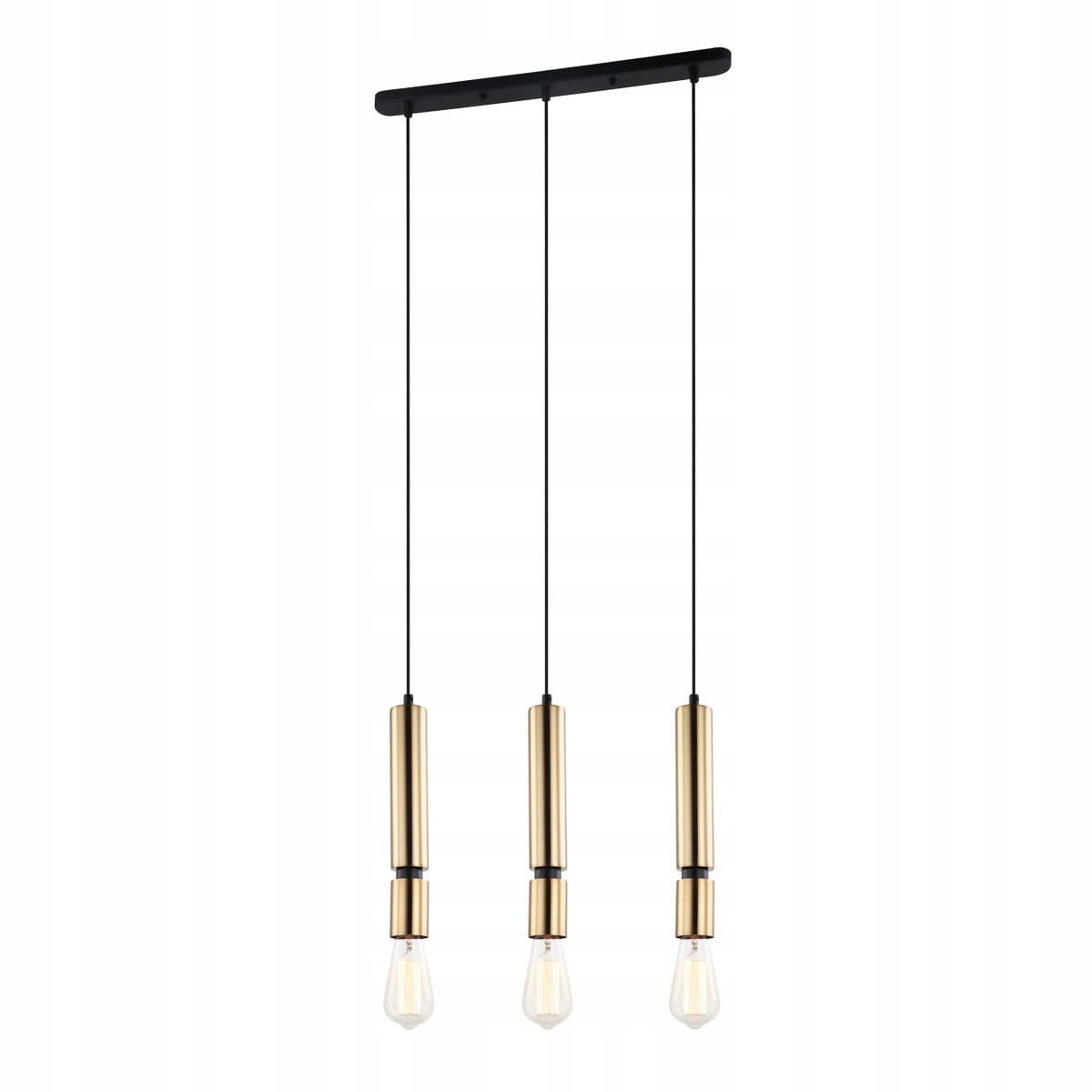 Luster Italux Torla 3xE27 Moderný čierny mosadzný 40W nastaviteľný