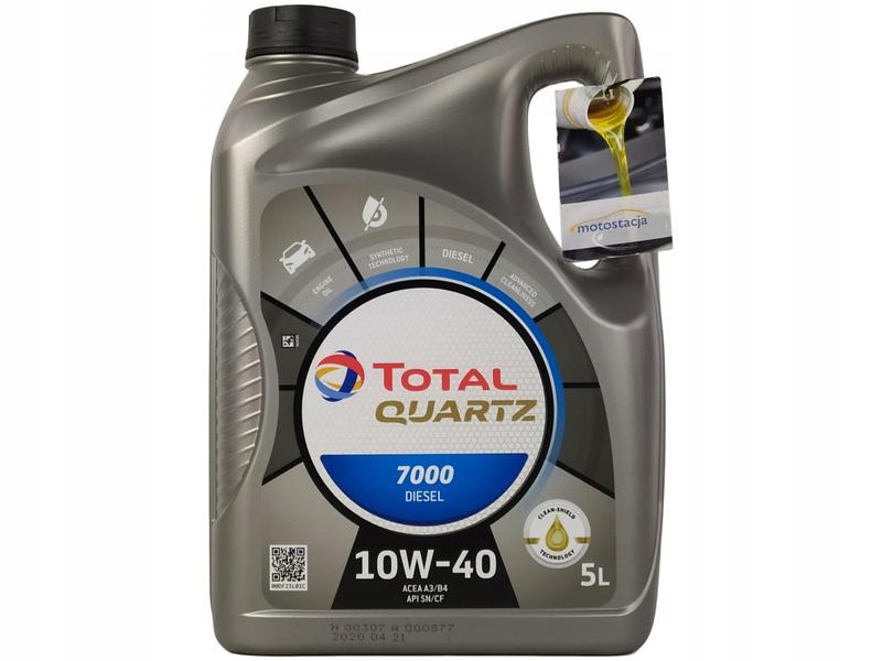TOTAL QUARTZ 7000 DIESEL 10W40 A3 / B4 SN / CF 5L
