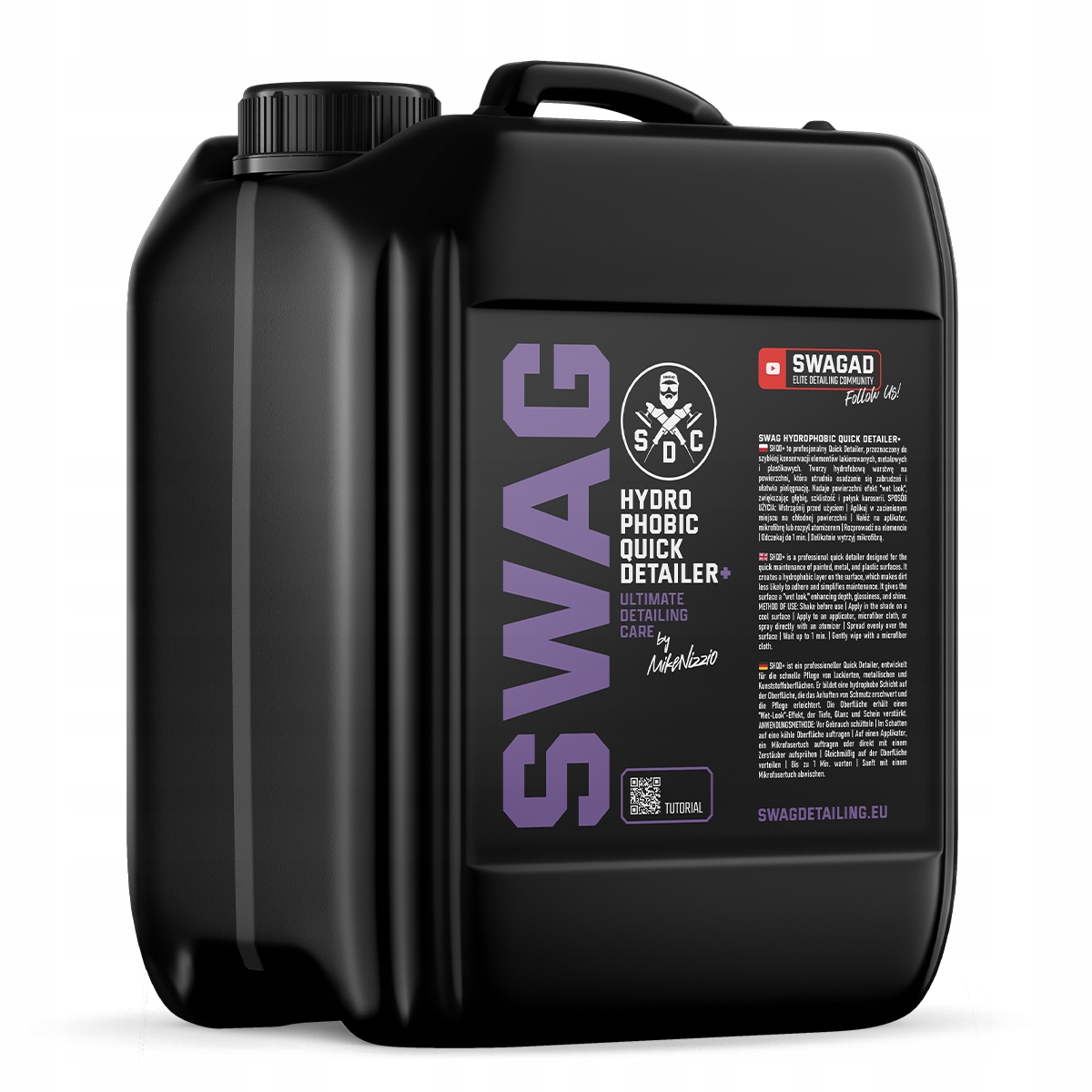 Swag Hydrophobic Quick Detailer na lak hydrofóbna vrstva 5L