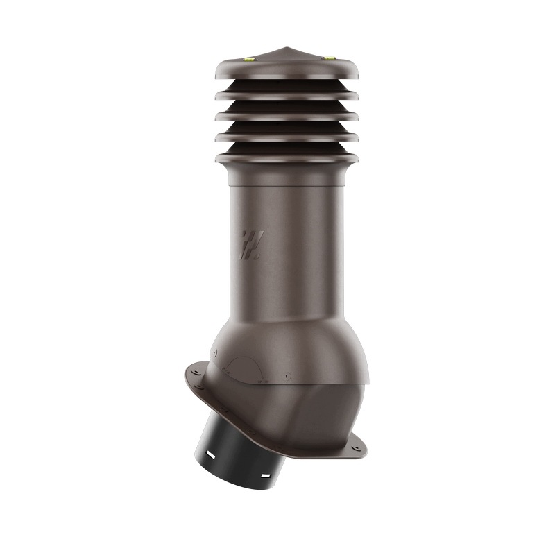Ventilačný krb HiVent pre plechovú krytinu, profil H fi 150 mm, c. hnedý