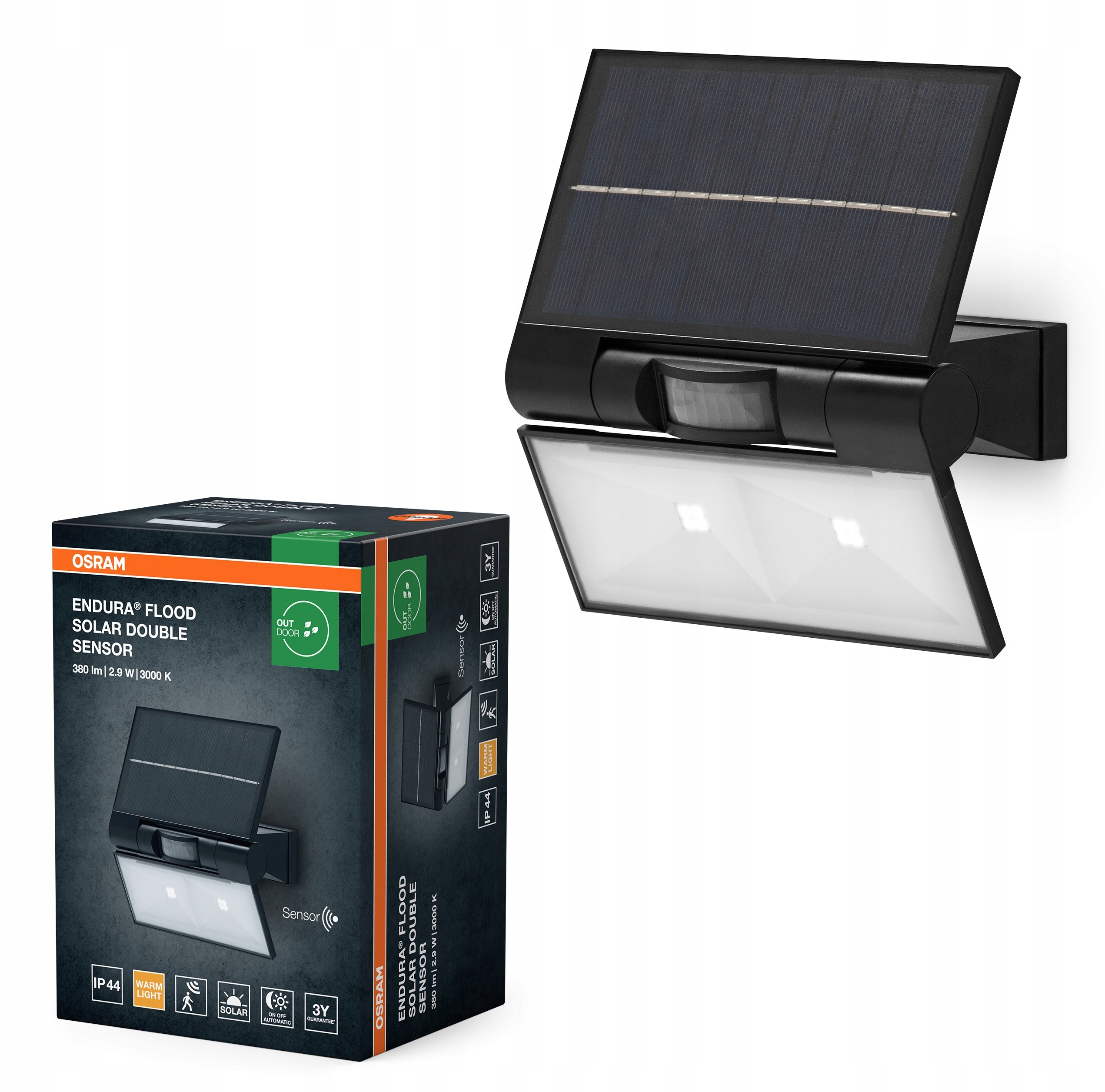 Endura Flood Solar Double Sen