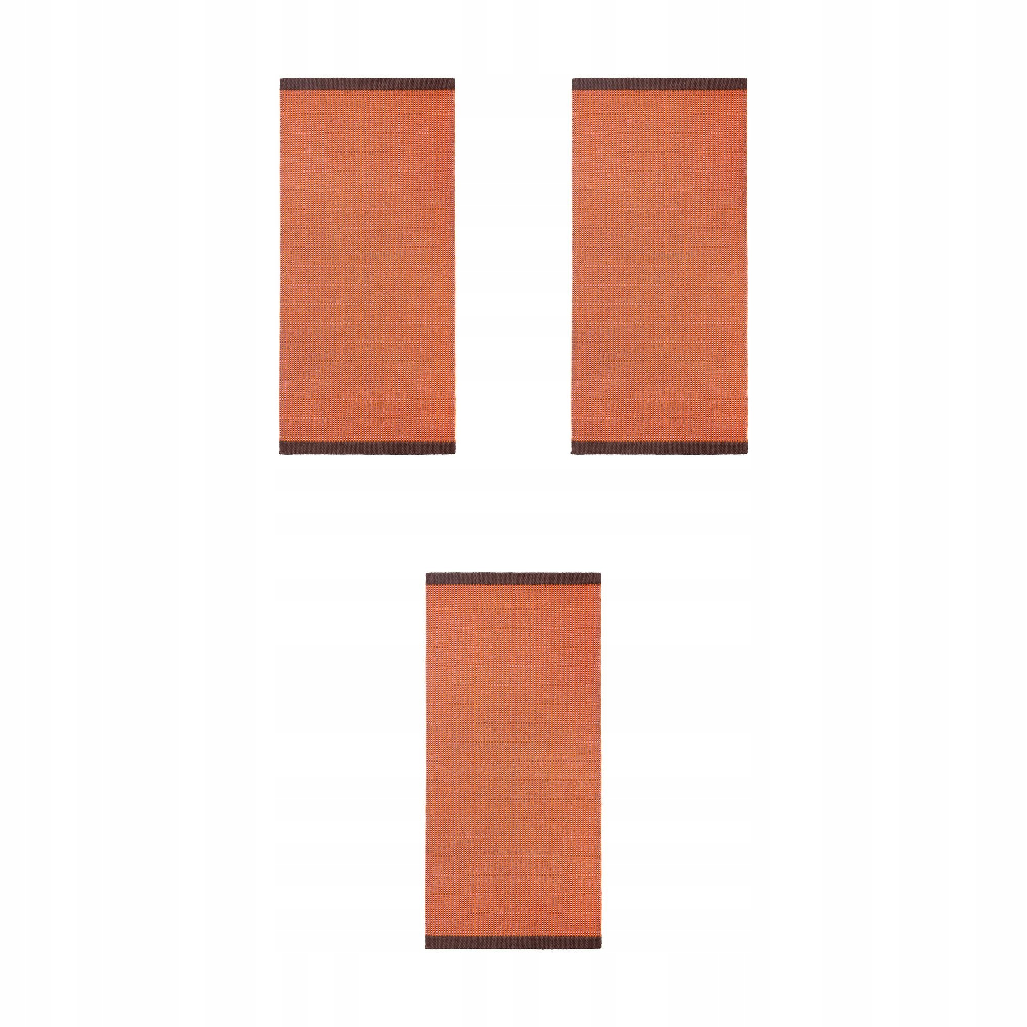 3 ks Koberec 80x150 cm Oranžovo-růžový Vagomrade