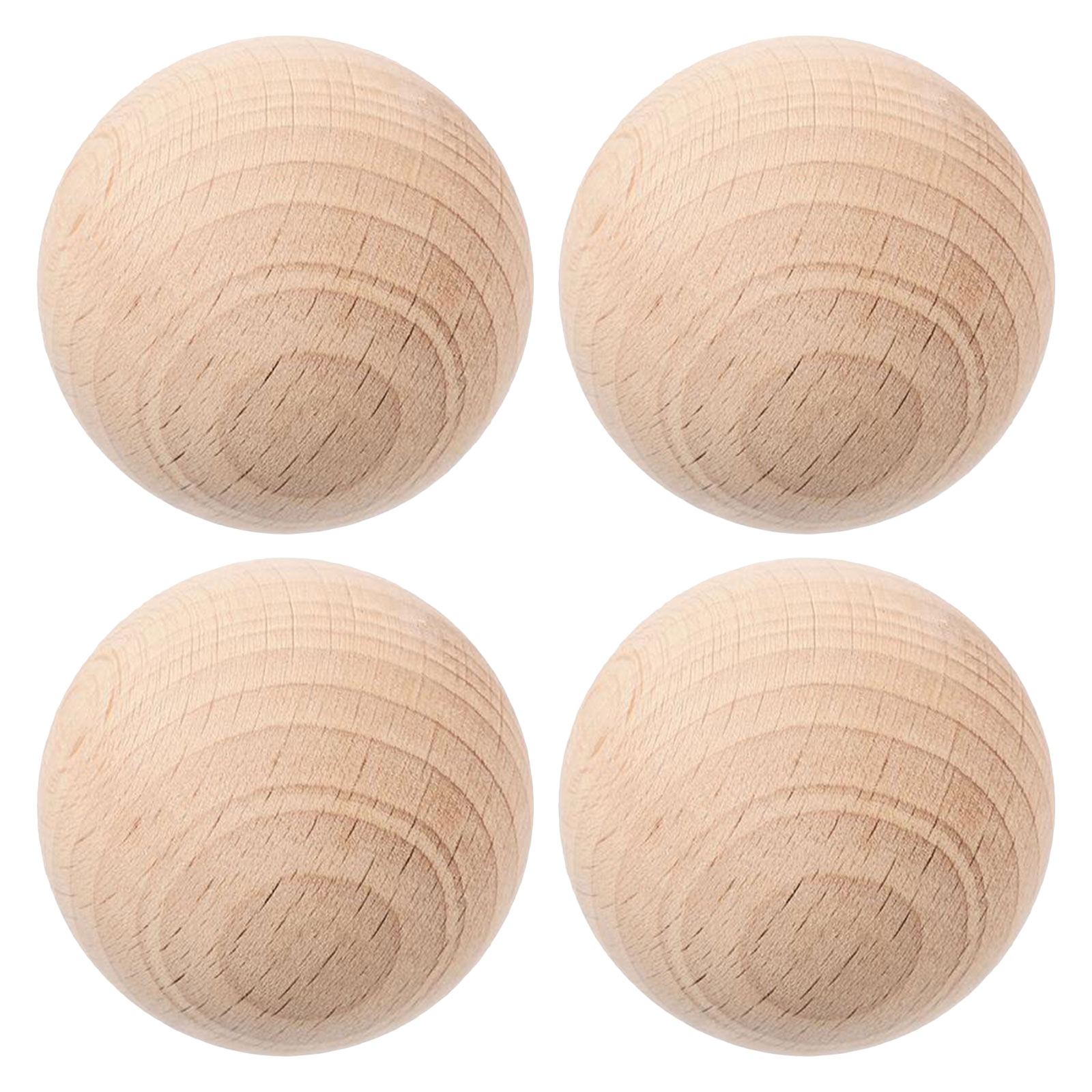 4 Szt. Naturalne Drewniane Kule Do Krokietów I Dekoracji Diy
