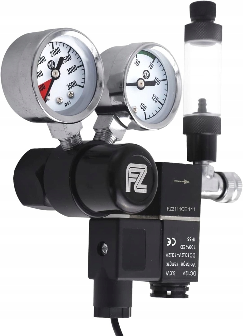 Reduktor CO2 do Akwarium Licznik Bąbelków Regulator Akwarystyczny Manometry