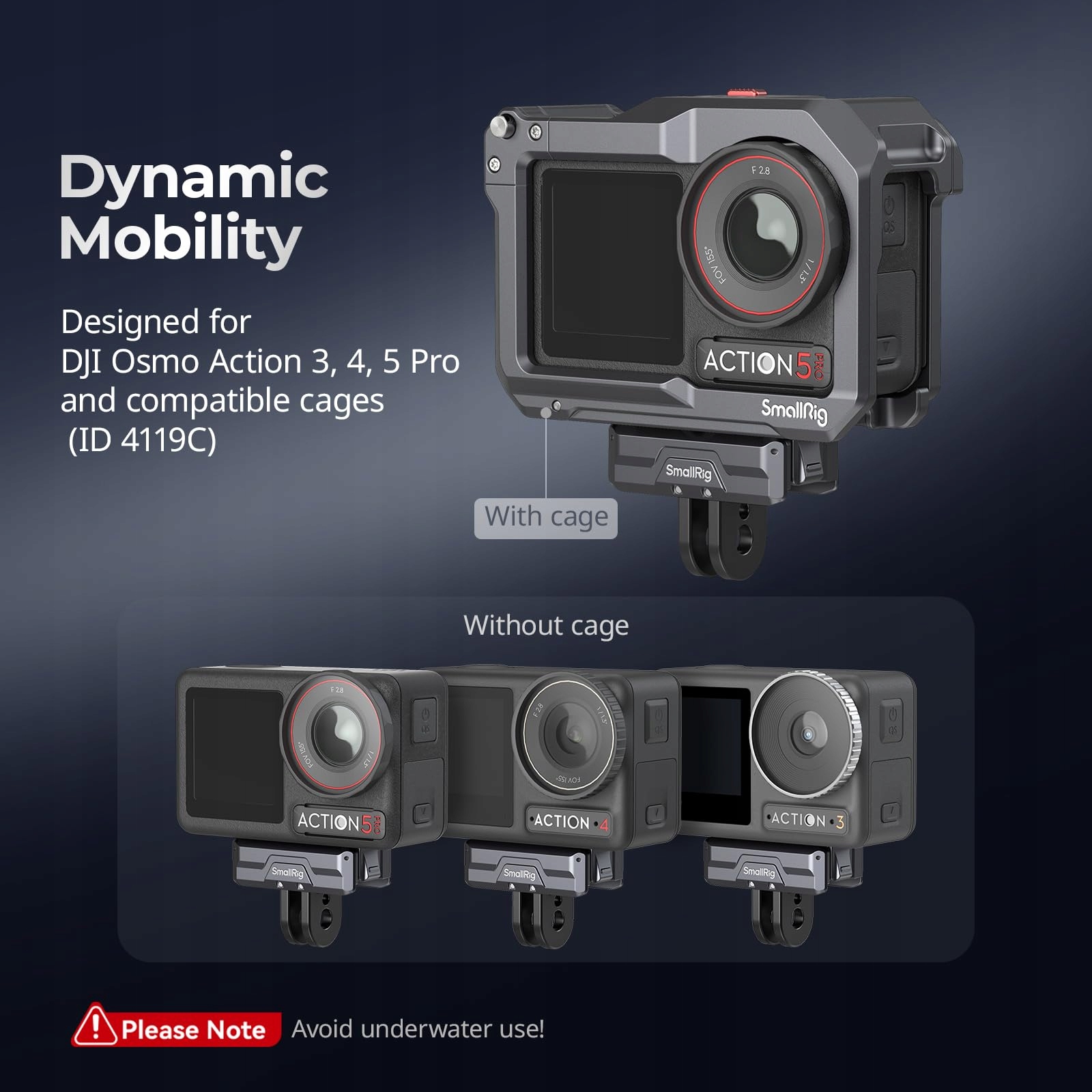 Magnetyczny Adapter Uchwyt DJI Osmo Action 5 Pro 4 3 Z Gwintem SMALLRIG — miniatura 2