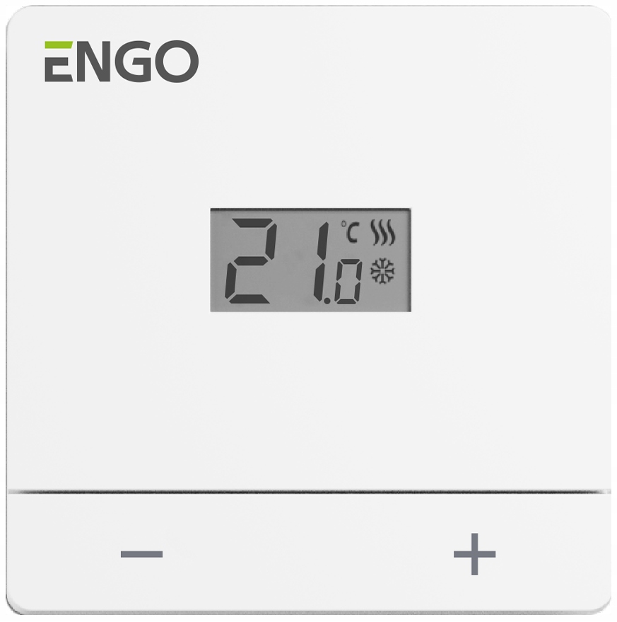 Engo Regulator Temperatury, 24V, Dobowy, Natynkowy, Biały