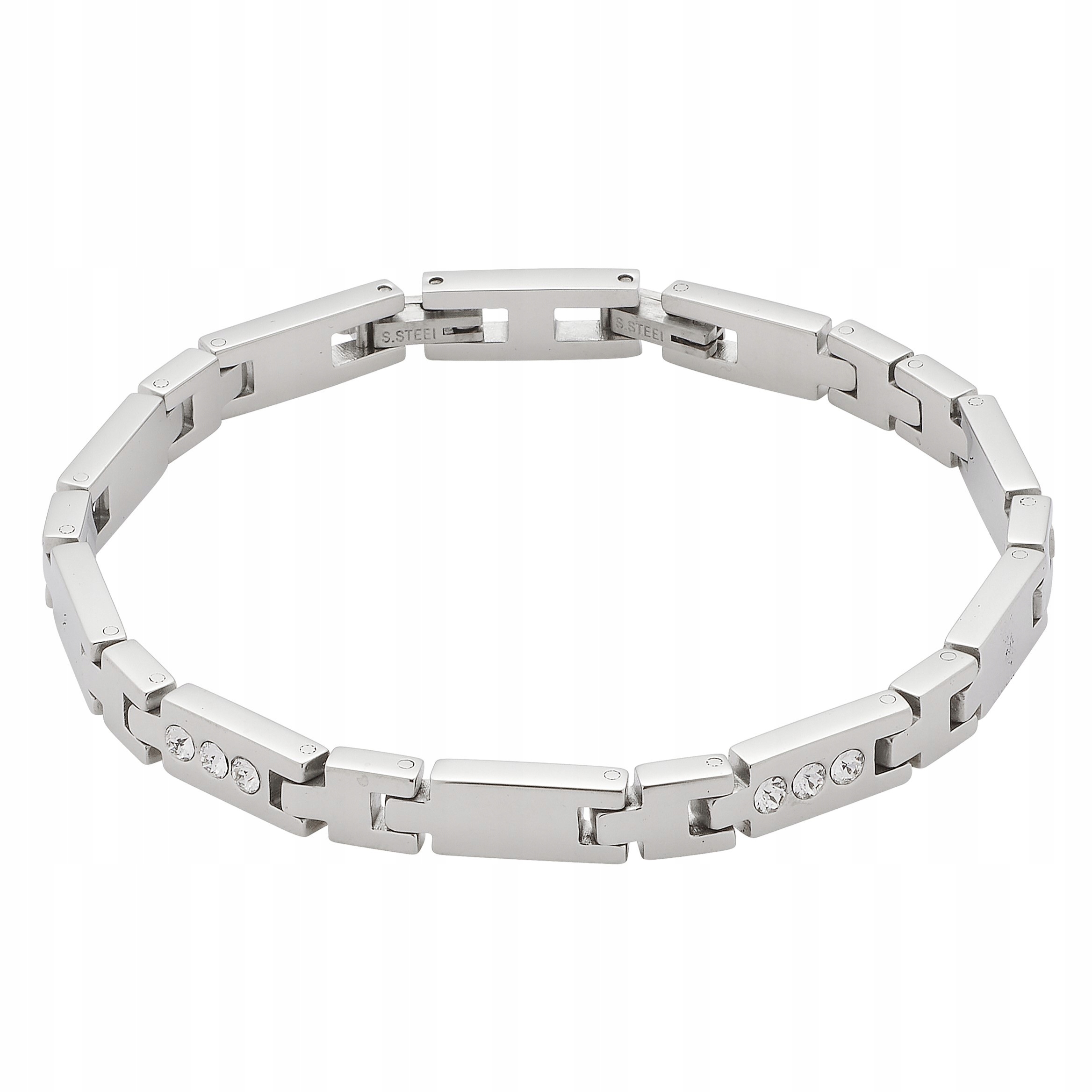 Magnetický náramek Ocel Stříbrný Dámské Krystaly Swarovski Zapínání