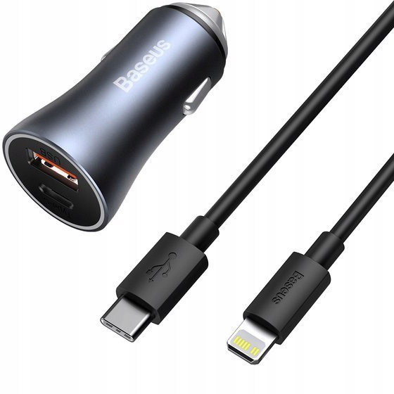 

Ładowarka samochodowa Baseus Usb-a, Usb-c +kabel