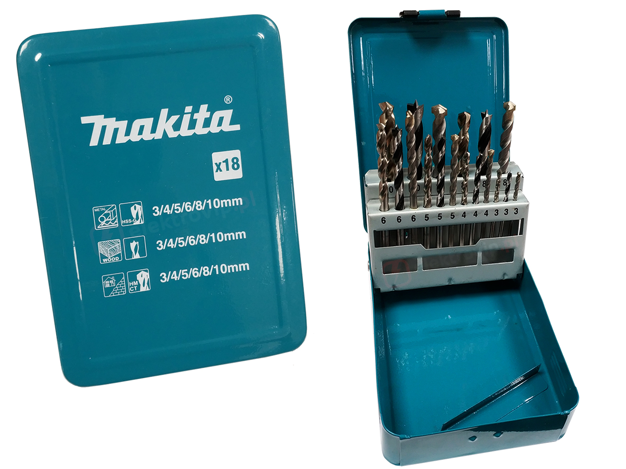 

Makita D-46202 Wiertła Do Metalu Drewna Kamienia