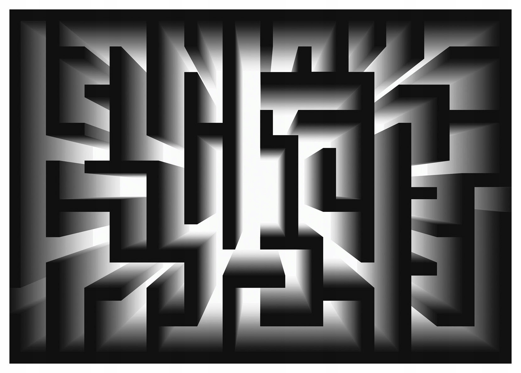 Fototapeta flizelina Labyrint geometrická abstrakce stěna 368x254 lepidlo