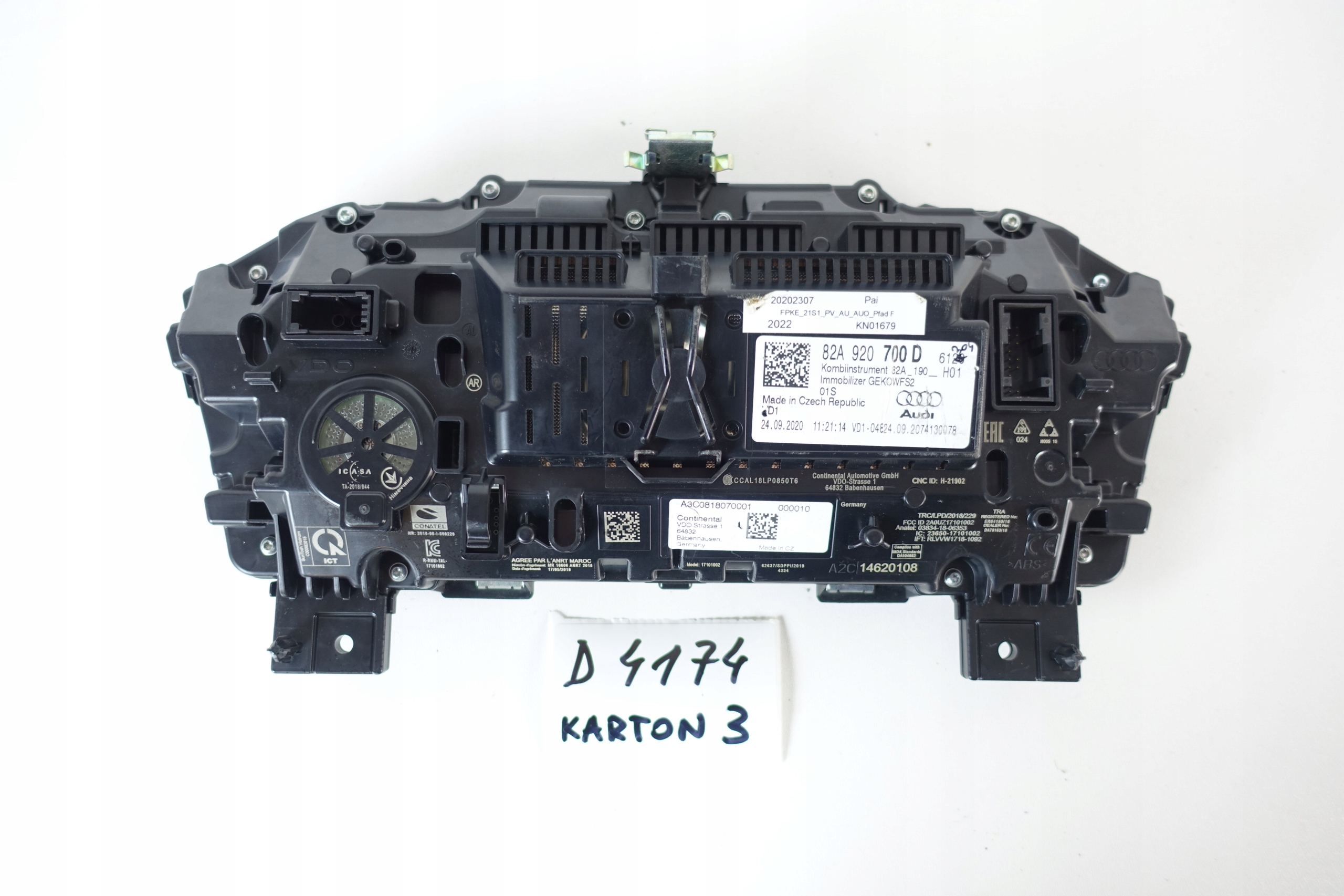 dials VIRTUAL dials LCD AUDI A1 82A 82A920700D