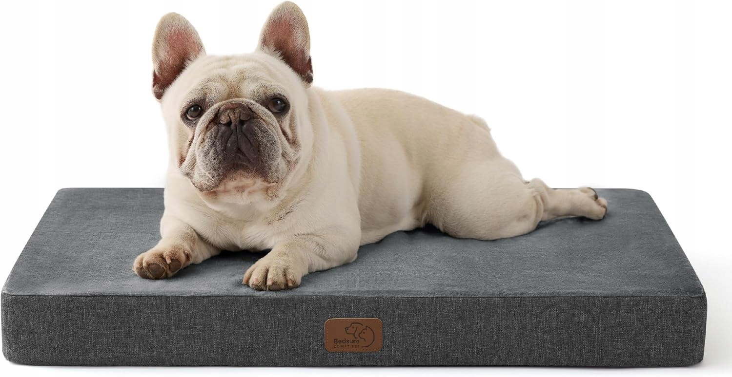Levně Ortopedická podložka Pelíšek pro psa šedá 74x46x7,6 cm Bedsure