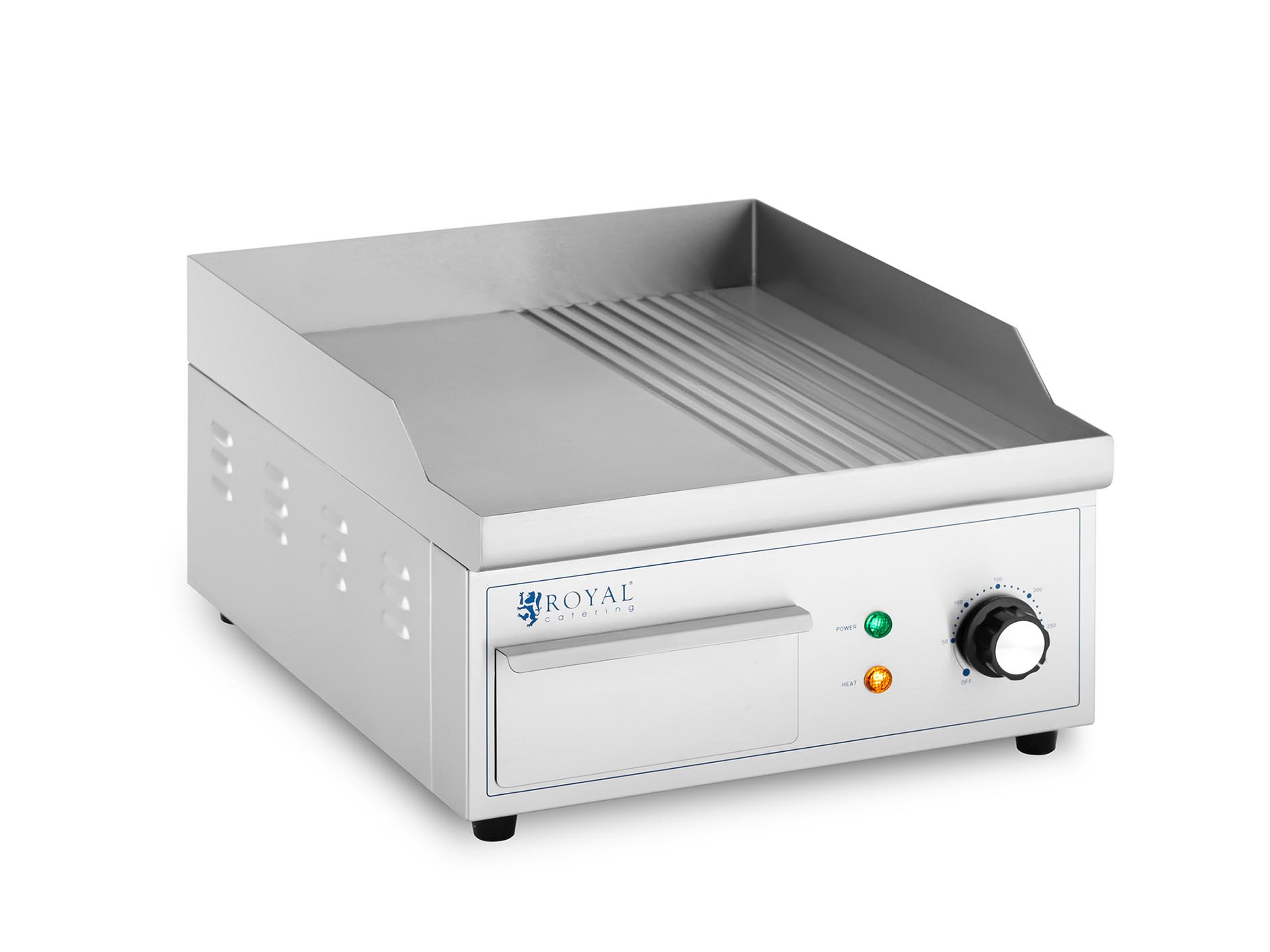 ELEKTRYCZNA PŁYTA GRILLOWA GŁADKO-RYFLOWANA 2kW