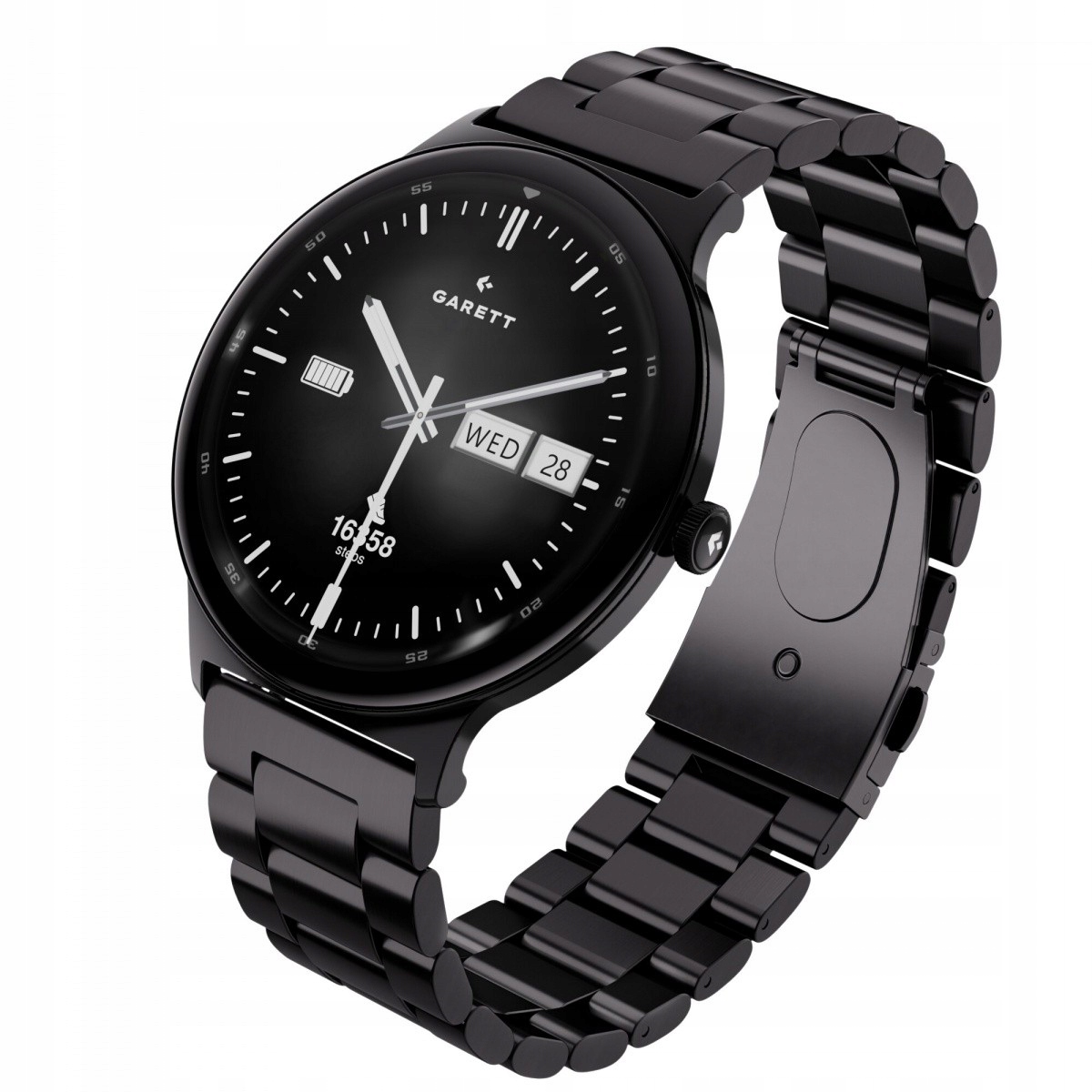 Garett Electronics Smartwatch Quantum strieborný oceľový