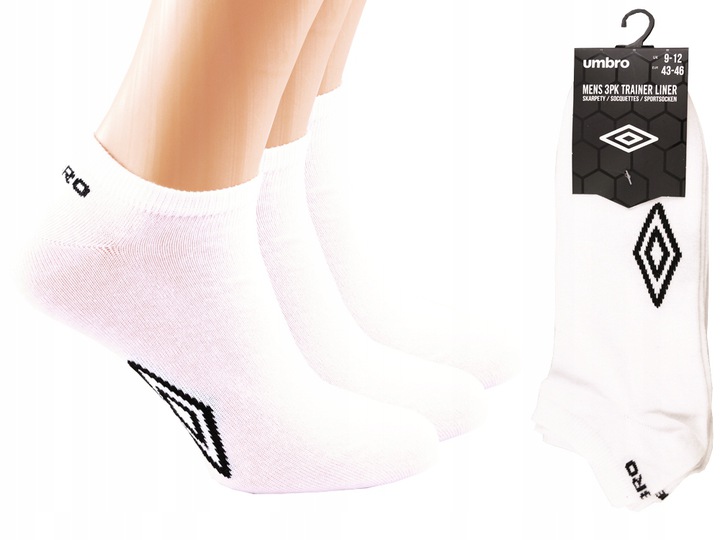 Ponožky Umbro Kotníkové Ponožky 3 Páry bavlněné vel. 43-46