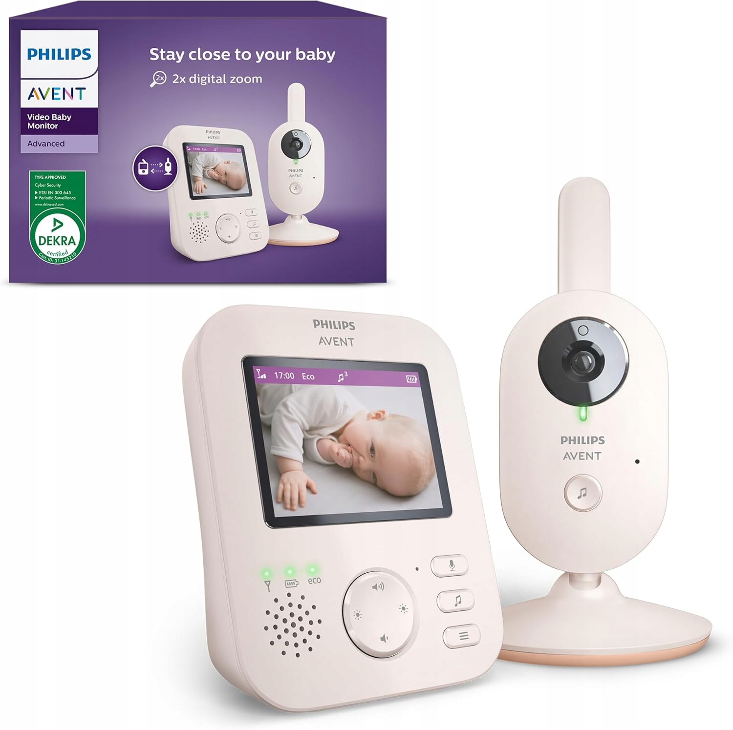 Chůvička 2,8PALCOVÁ Kamera Zoom X2 Audio Noční Náhled Ukolébavky