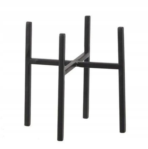 KWIETNIK STOJAK METALOWY CZARNY 16 CM