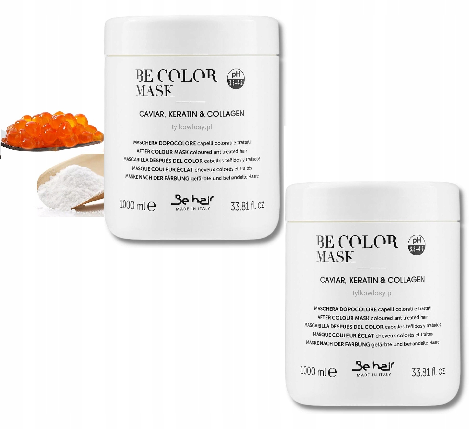 2 x Velká Litrová Maska Be Hair Be Color Finalizer 3C Complex Ochrana Barvy