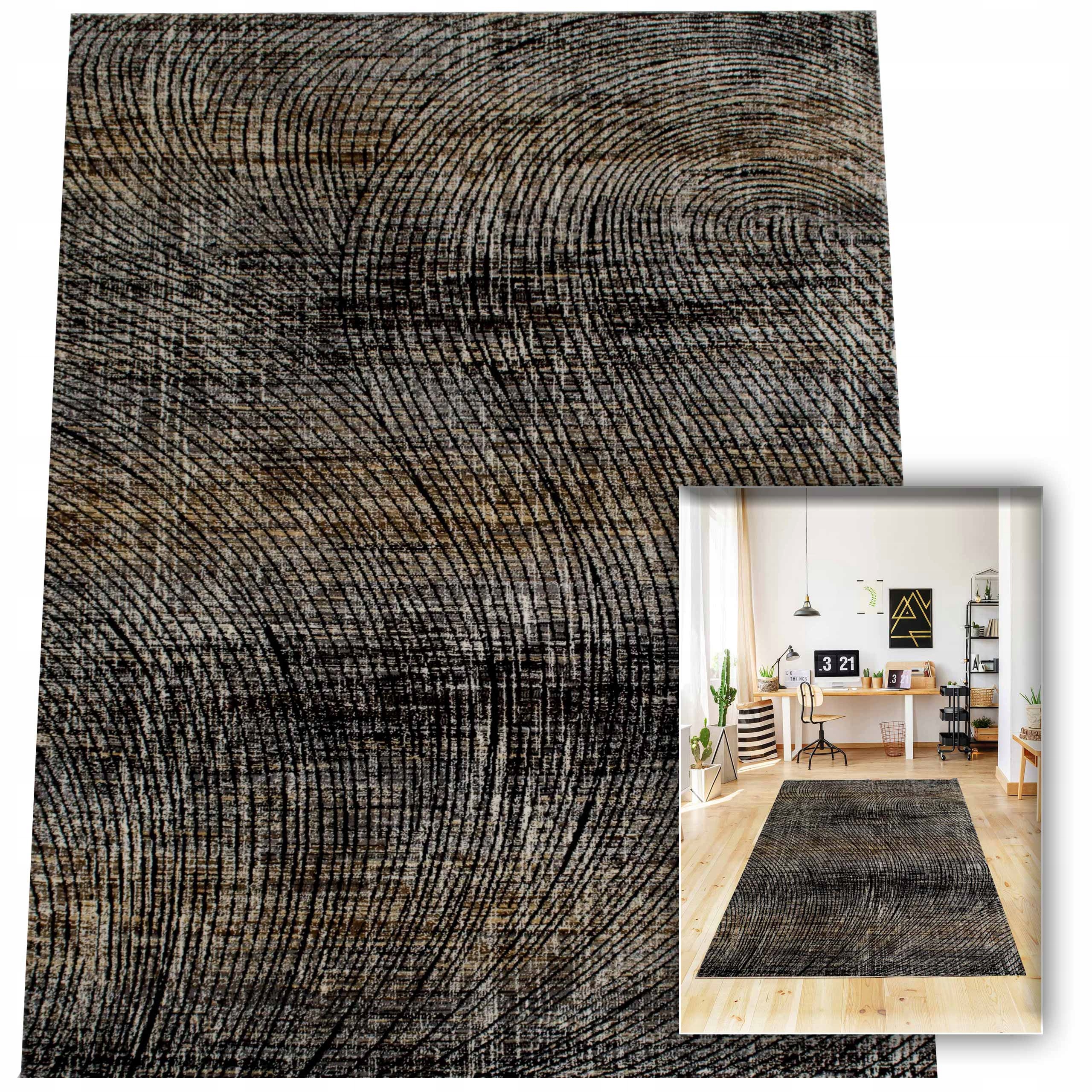Miękki Dywan 200x290 cm Do Salonu Sypialni Etniczny Venge