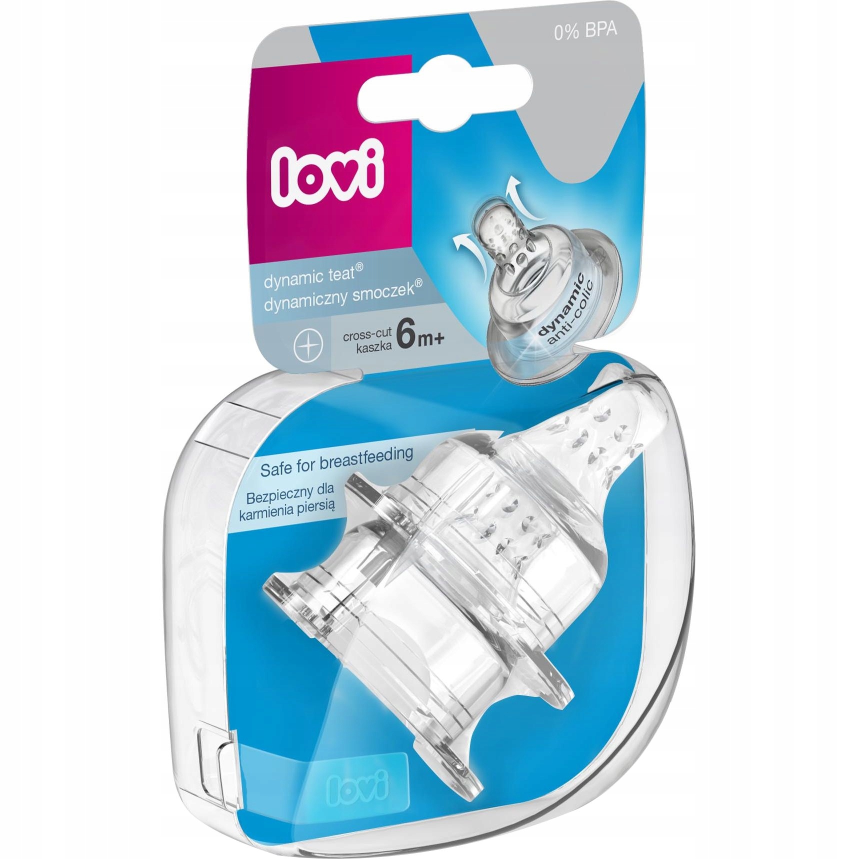 LOVI - Dynamiczny Smoczek 6m+ 2szt