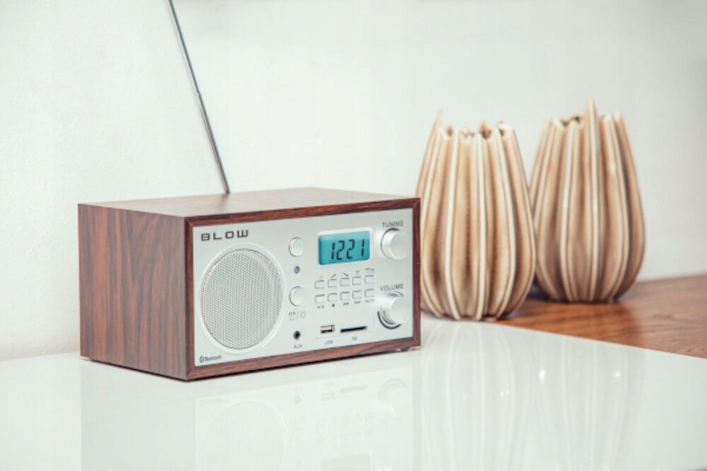 Radio BLOW RA2 FM Bluetooth Brązowy Funkcje budzenie sygnałem
