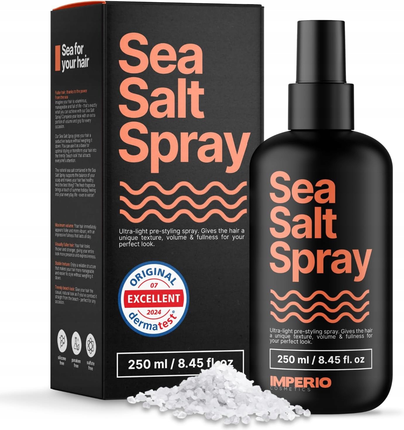 Imperio Sea Salt Sprej 250 ML Mořská Sůl Na Vlasy Objem