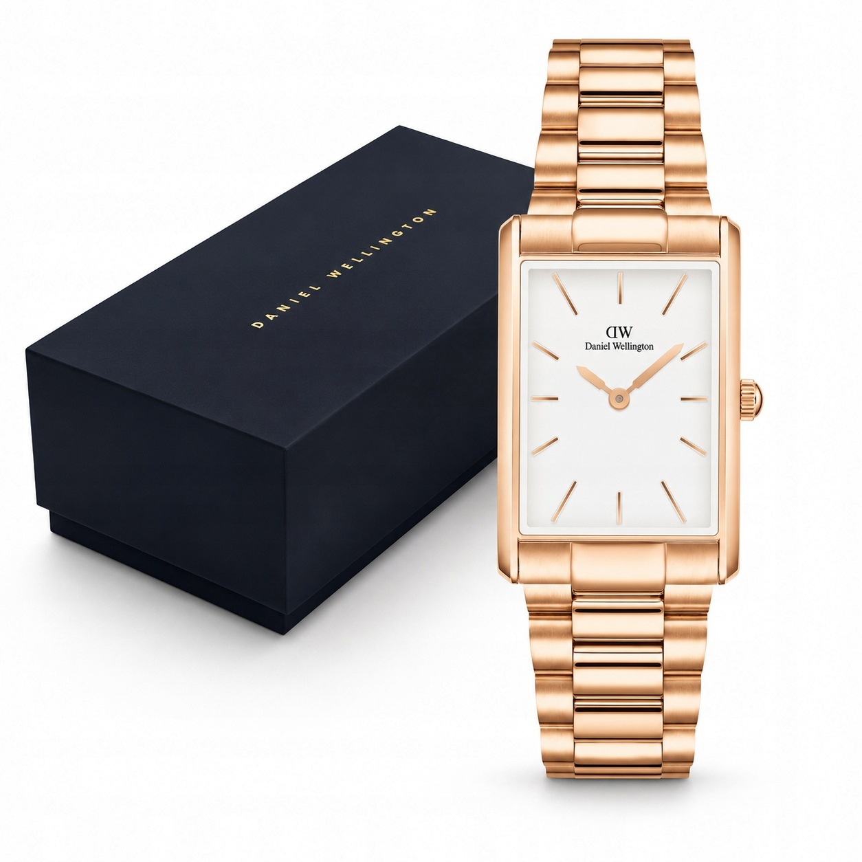 Dámské hodinky Daniel Wellington DW00100699 Bound 9-Link Rose Gold 22 mm