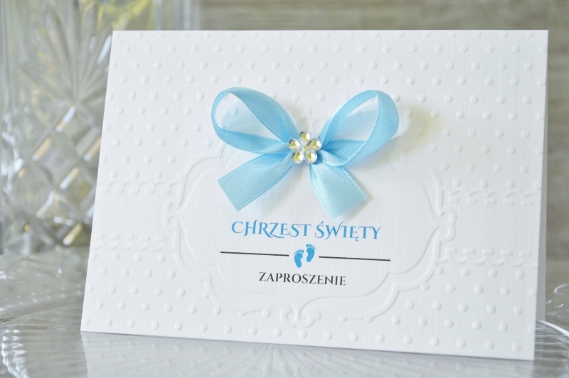 ZAPROSZENIA NA CHRZEST ŚWIĘTY NA CHRZCINY - ROYAL Szerokość produktu 14.9 cm