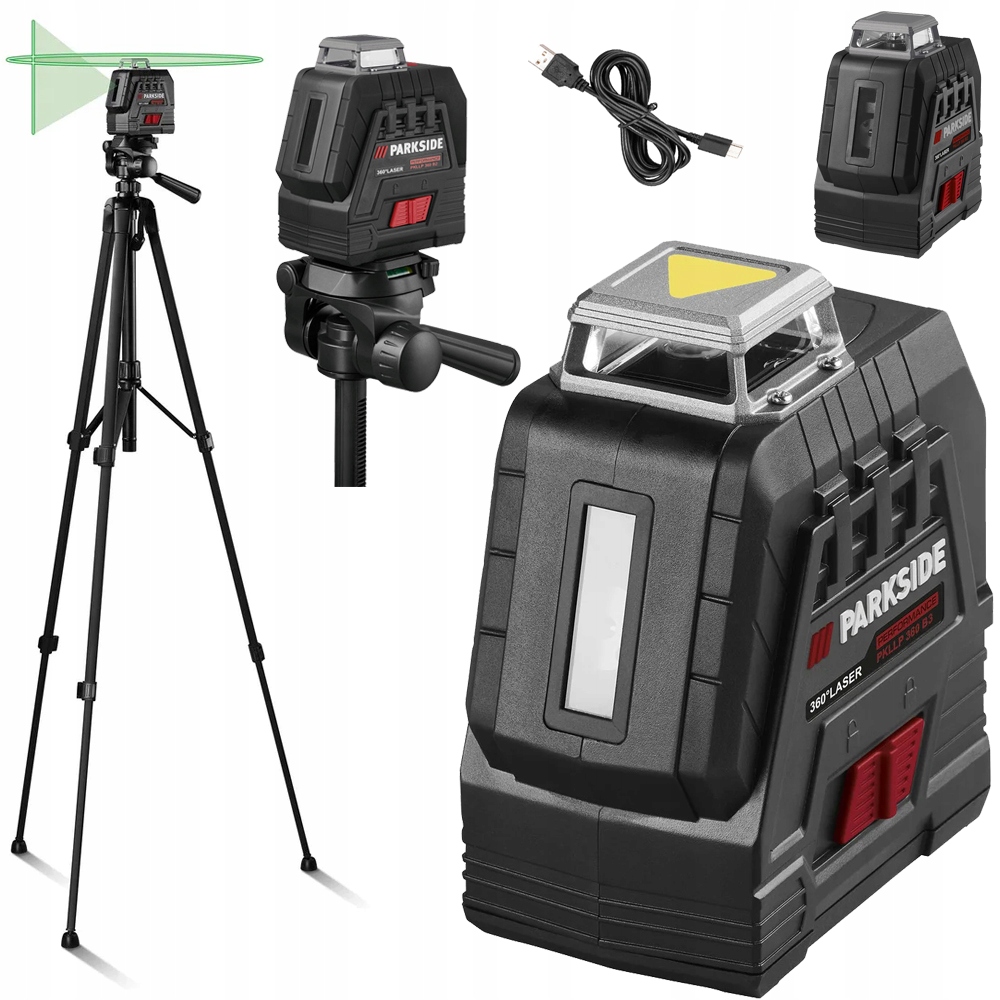 Laserová Vodováha Parkside Pkllp 360 B3 Samonivelační Křížový Laser