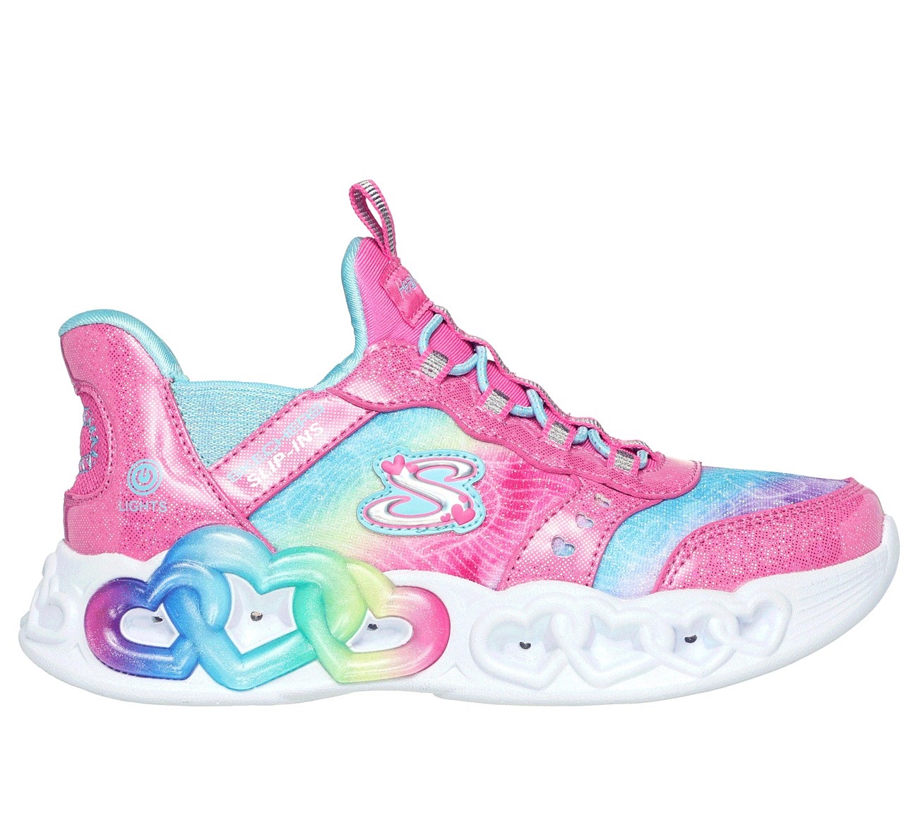 Buty młodzieżowe Skechers Slip-ins: Infinite Heart Lights 303755L Pkmt