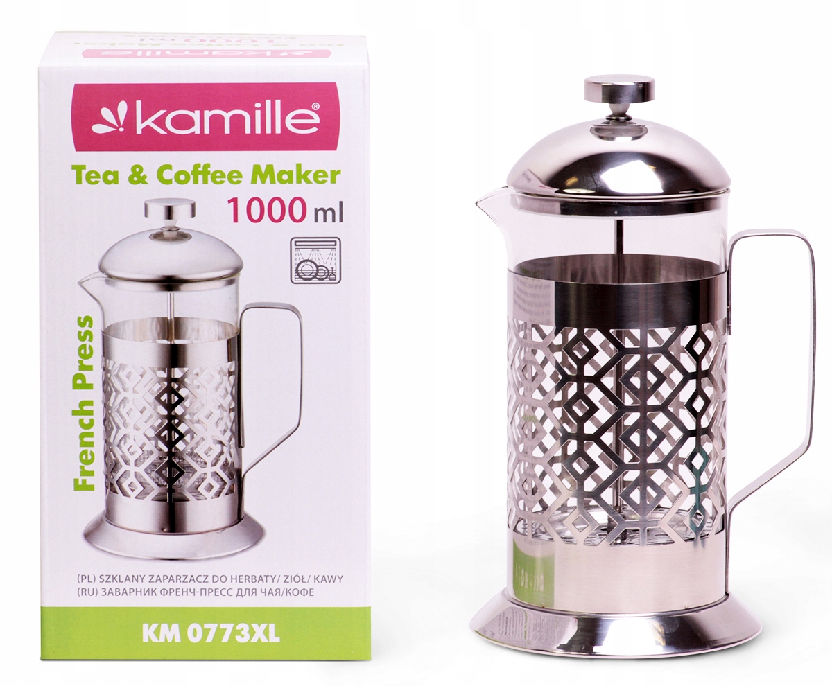 

Szklany Zaparzacz do Herbaty Kawy 1000 ml Kamille