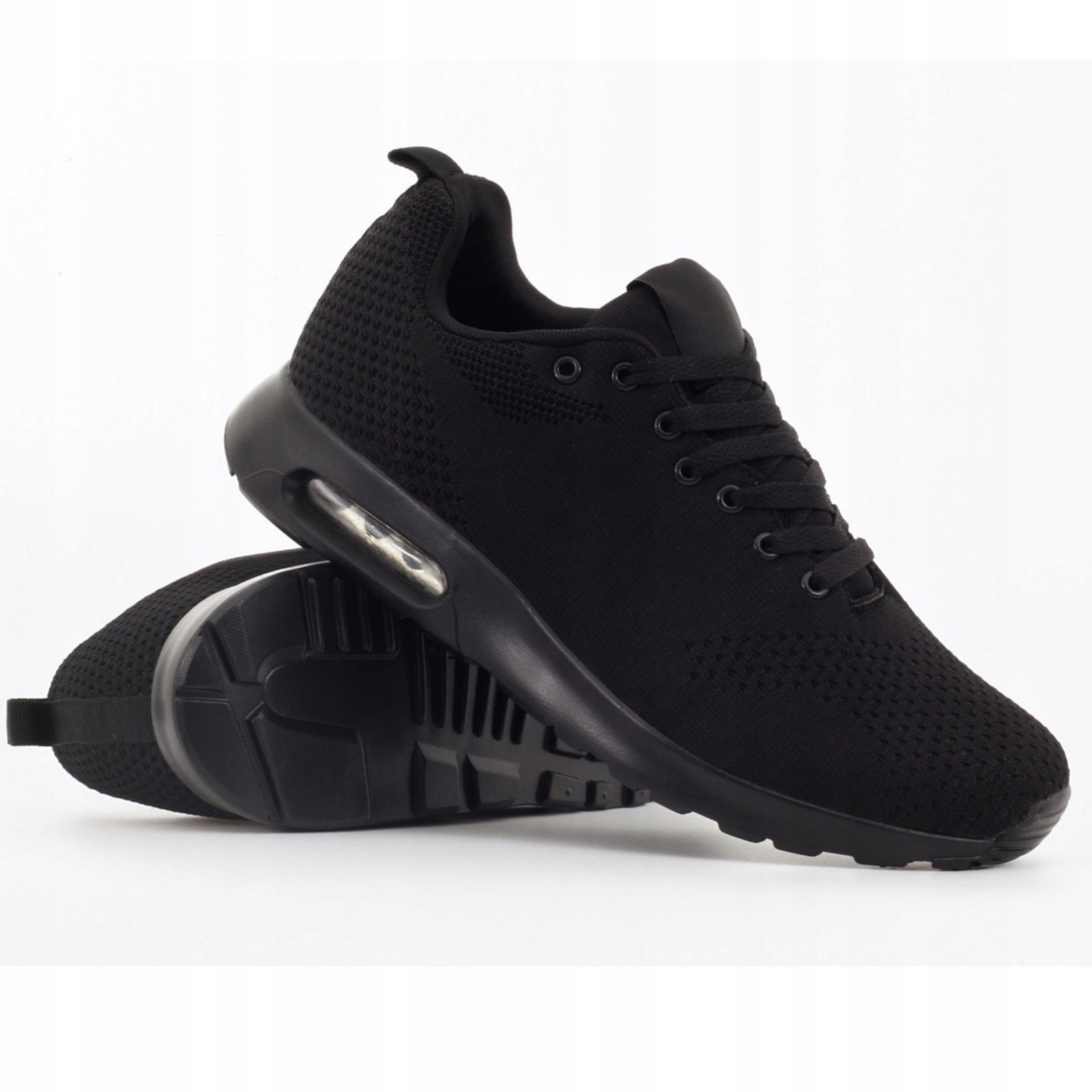 CZARNE BUTY MĘSKIE SPORTOWE ADIDASY LEKKIE SYSTEM Rozmiar 41