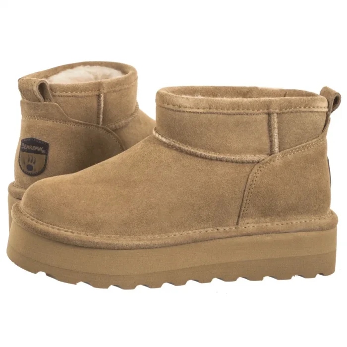 Dámské zimní Kotníkové Boty Bearpaw Retro Shorty Iced Coffee Beige