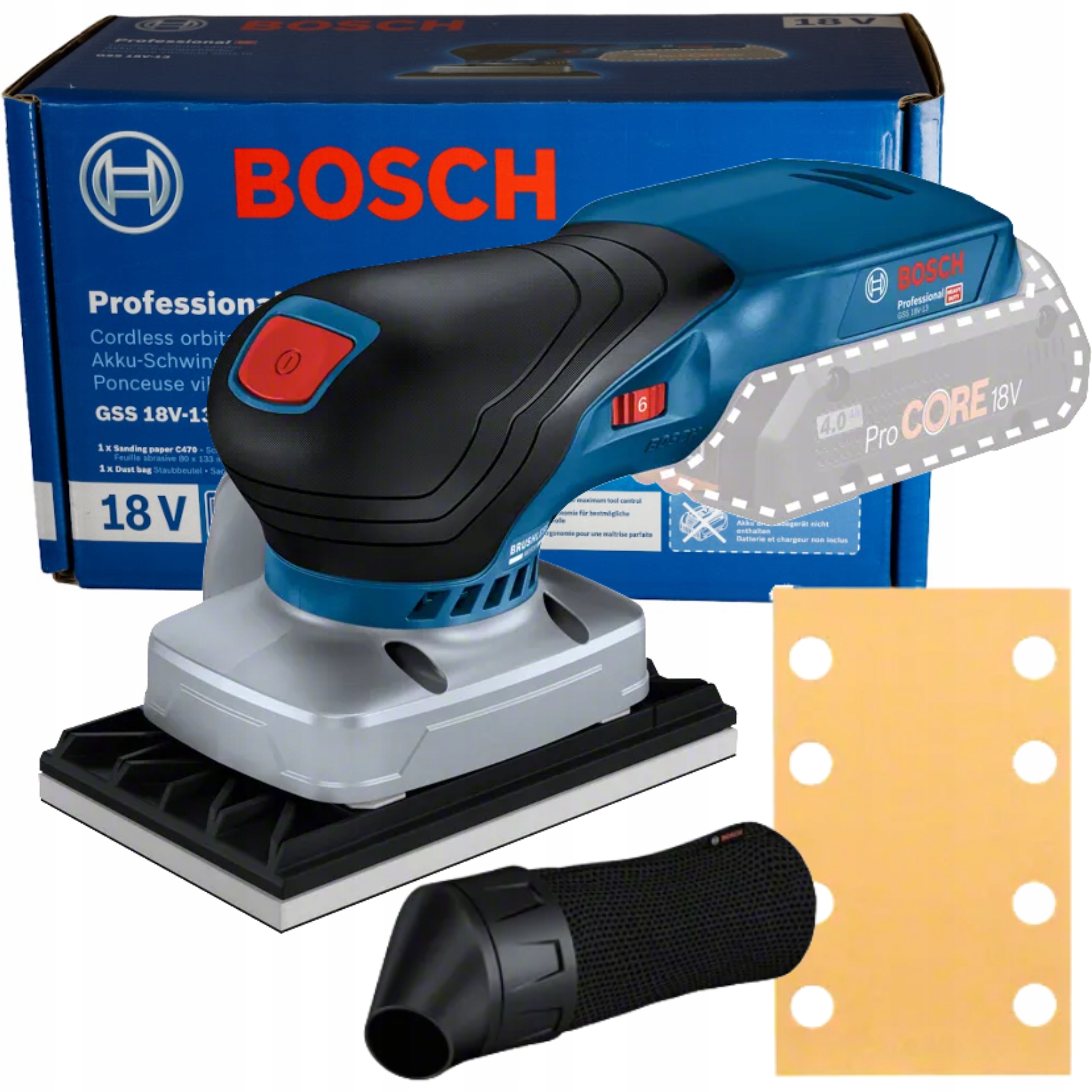 Bosch 06019L0100 Oscilační Bruska Gss 18V-13 Body Professional
