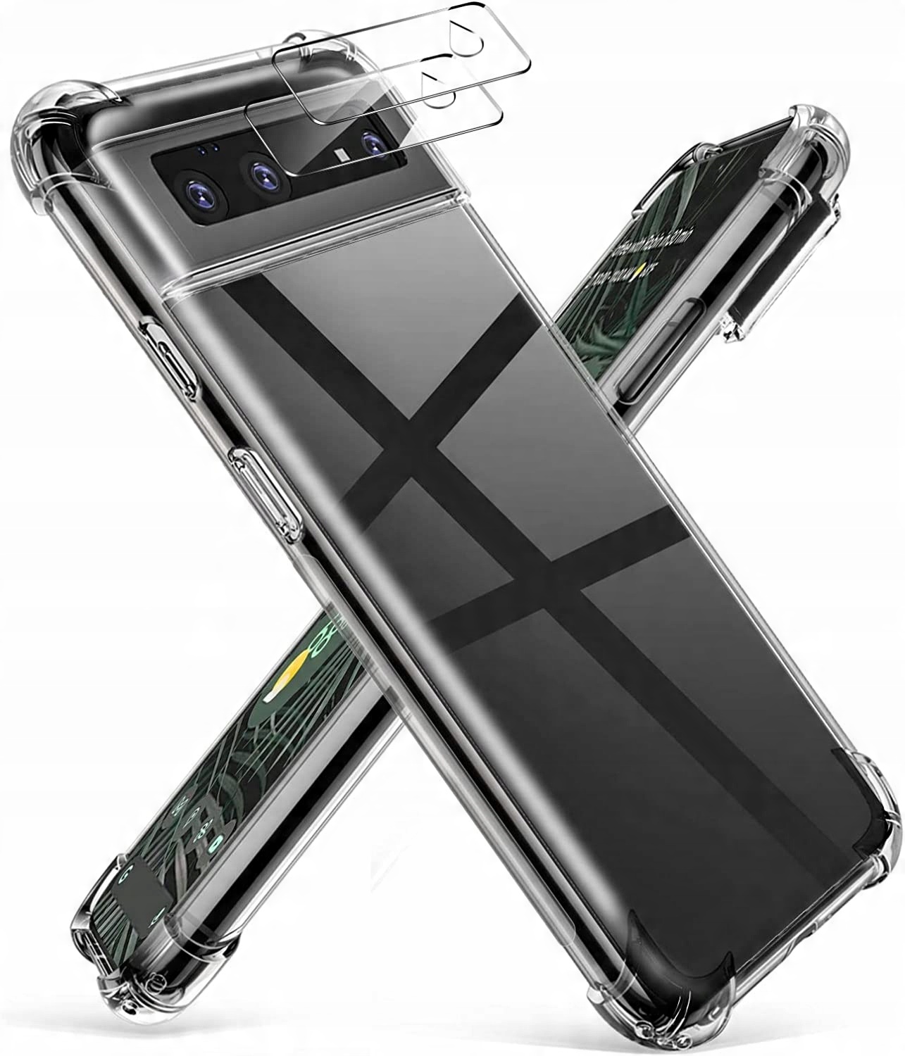 

Etui Przeźroczyste Google Pixel 6 Pro Szkło Aparat
