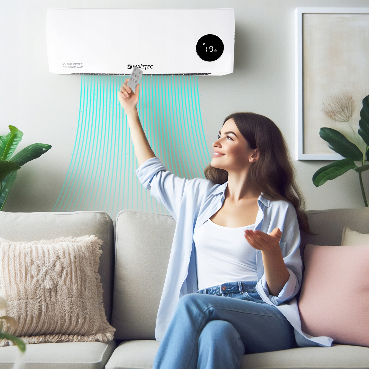 KURTYNA POWIETRZNA GRZEJNIK ELEKTRYCZNY ENERGOOSZCZĘDNY PILOT 2000W Informacje dodatkowe pilot w zestawie