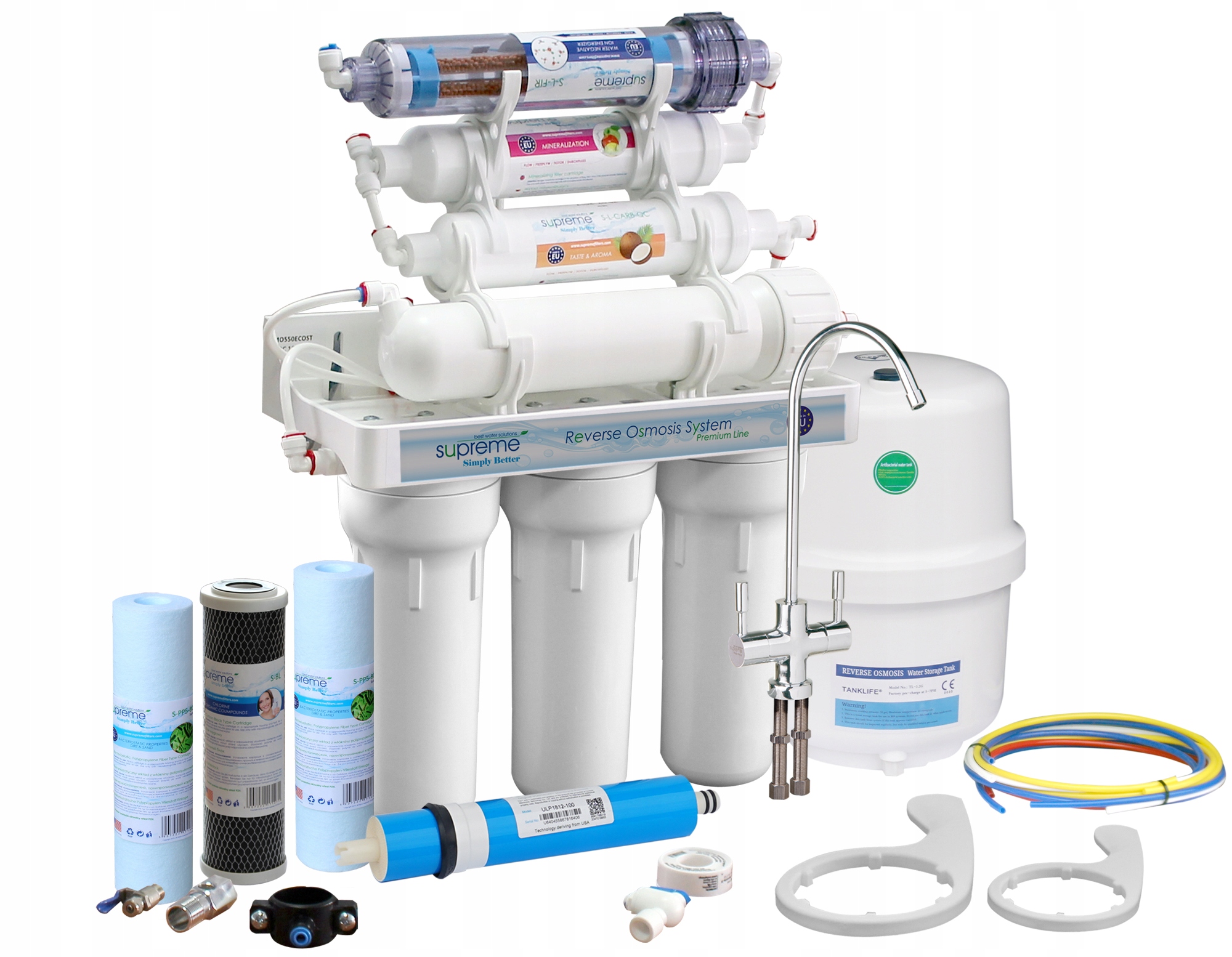 SUPREME-RO7 Premium: filtr RO7, 100GPD (380 l/24h)