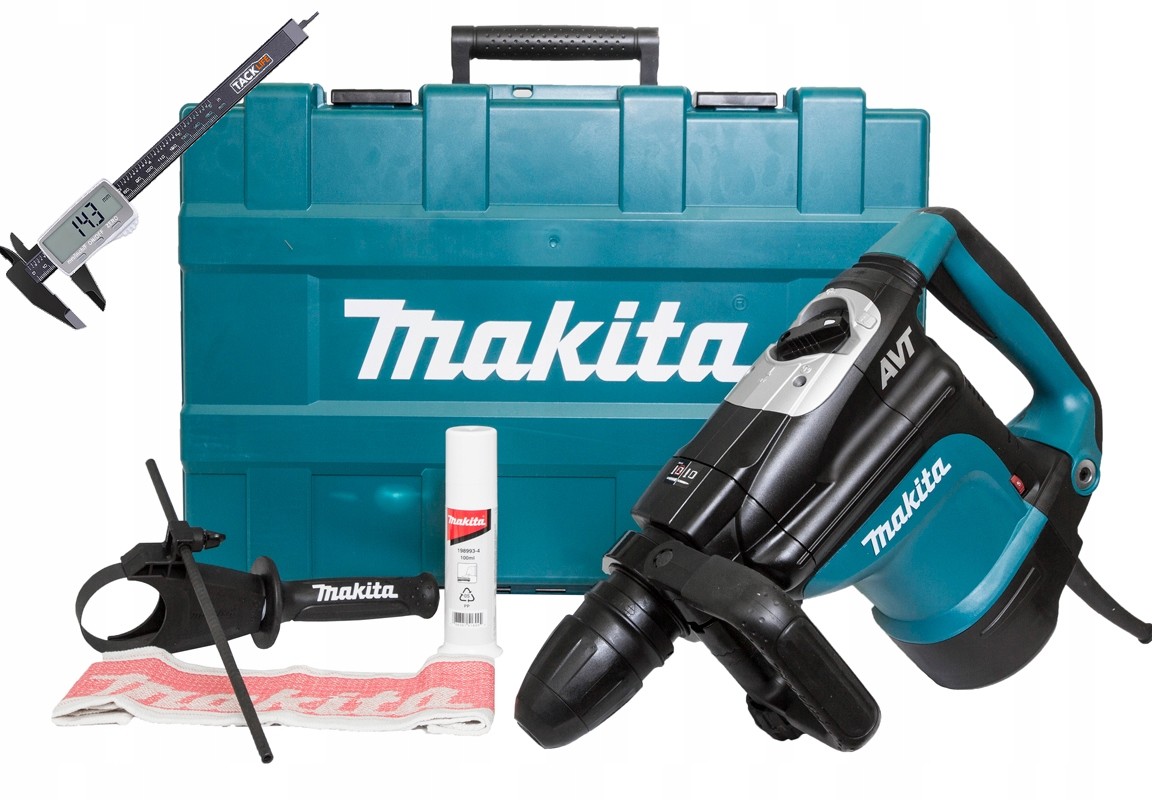 Makita HR4511C młot udarowo obrotowy Sds Max 1350W 12.5J AVT+suwmiarka DC01