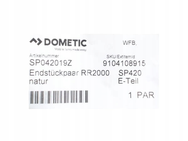 Komplet blokad zakończeń do rolety Dometic Rastrollo 2000 lewa i prawa Marka Dometic