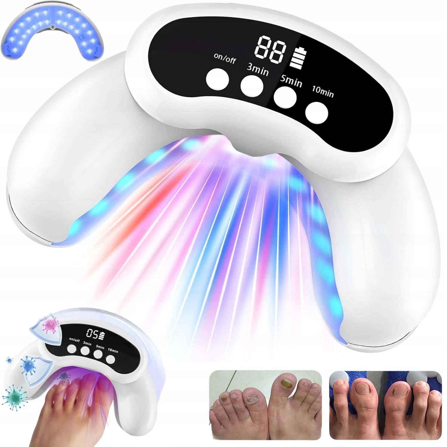 Laserové Zařízení Na Nehty 30 Led Léčba Mykózy Bezbolestné Usb