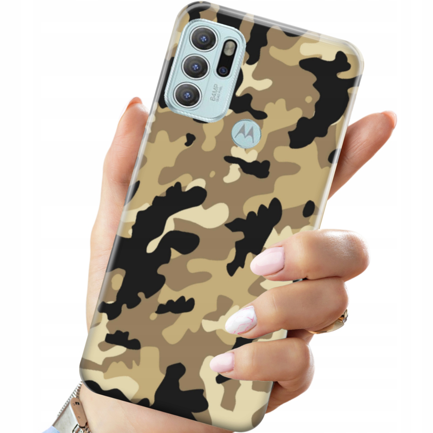 

Etui do Motorola Moto G60S Moro wojskowe
