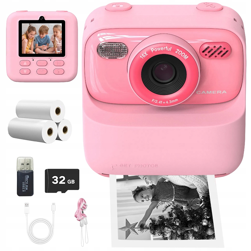 Dětská Mini Termální Polaroidová Tiskárna Pro Fotografování A Videohry 3 Role