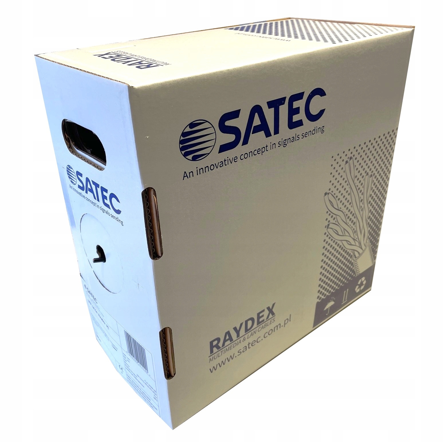 Kabel sieciowy skrętka U/utp kat.5e Raydex zewnętrzny Uv outdoor Satec 305m