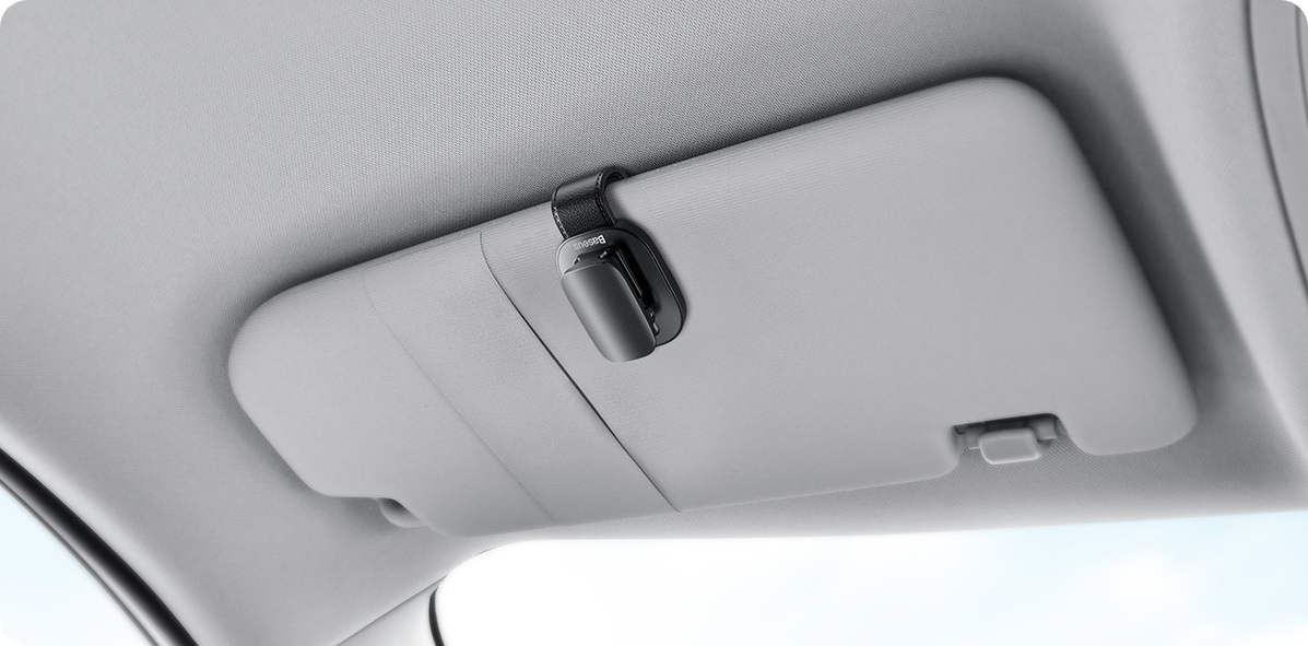 SOLIDNY KLIPS UCHWYT NA OKULARY DO SAMOCHODU WIESZAK SAMOCHODOWY BASEUS Numer katalogowy producenta ACYJN-B01